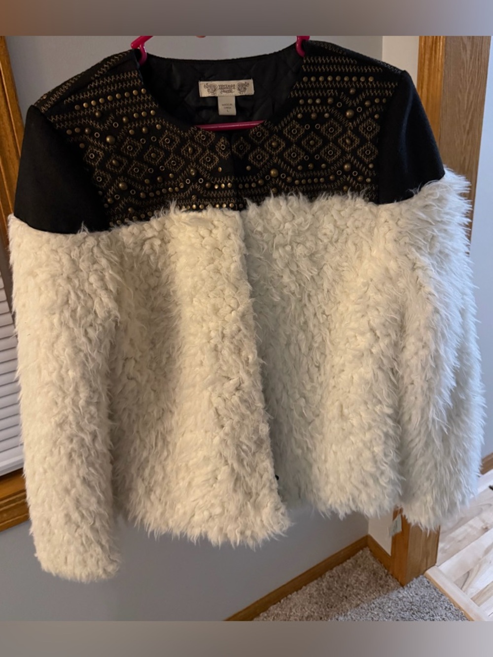 NWT Vintage America blend faux fur jacket